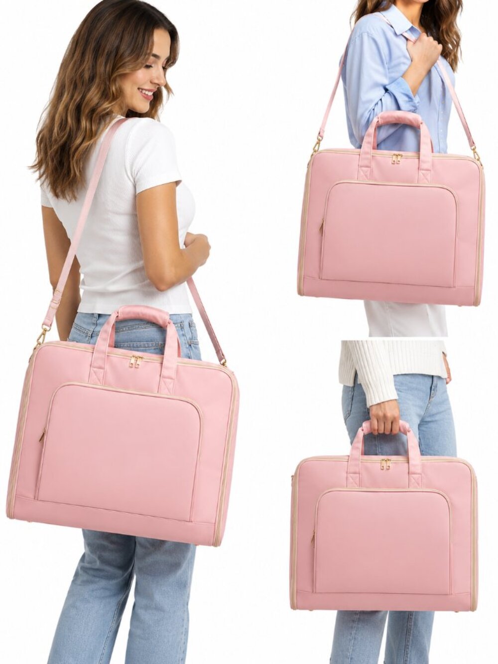 2-in-1 Travel Garment Bag Carry On for Suits & Dresses Laptop Compartment NWT